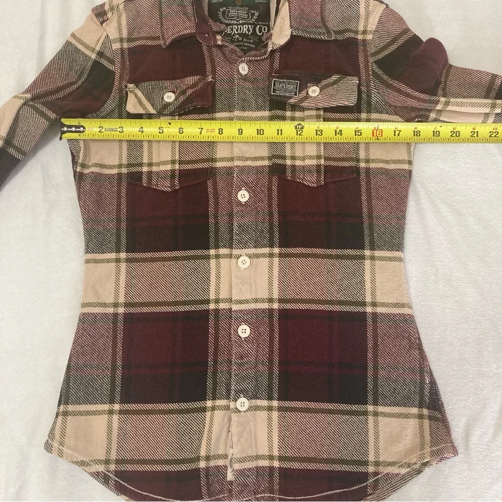 Superdry Co Denim Goods Womens  Plaid Lumberjack Button Up medium - Picture 16 of 16